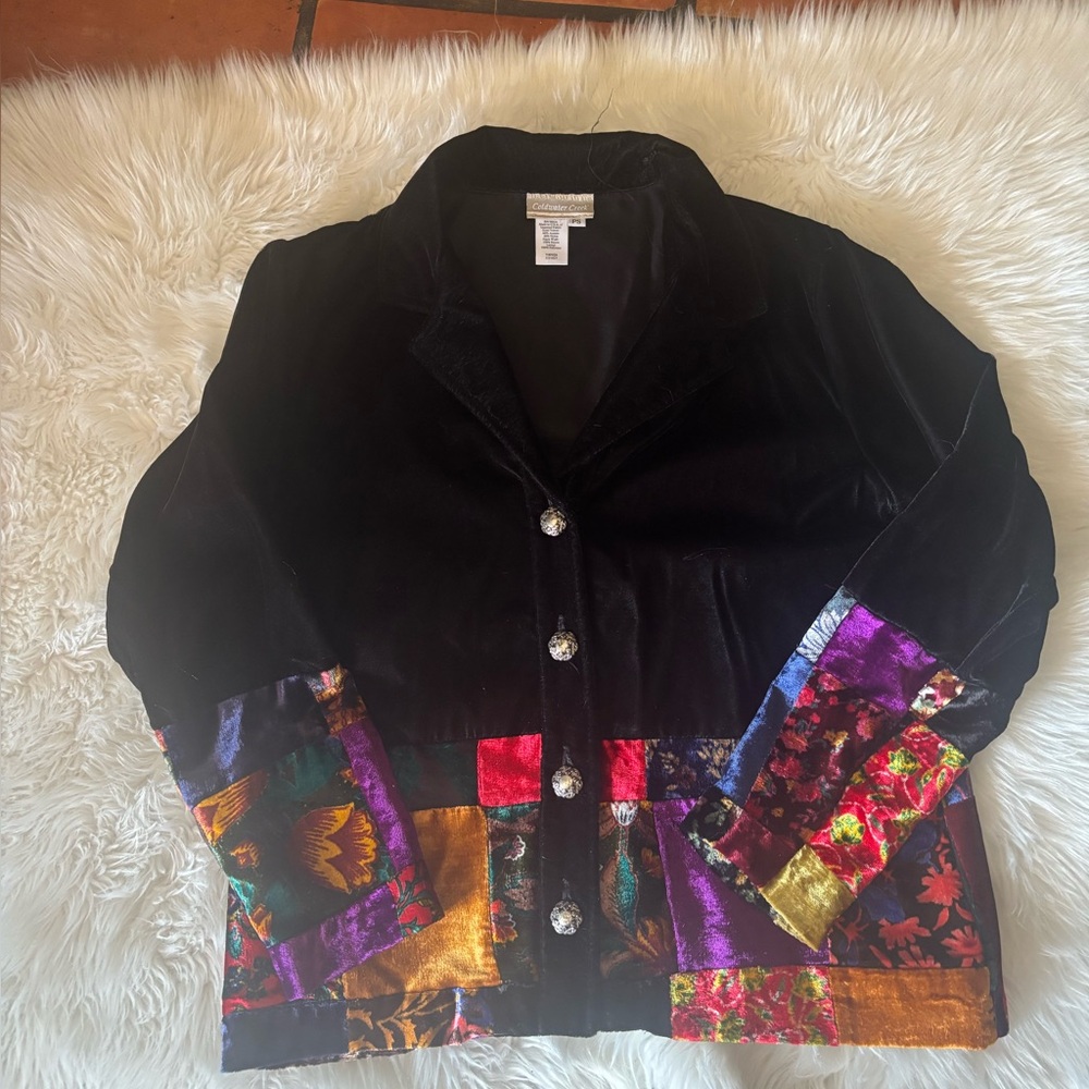 Coldwater Creek Multicolor Velvet Blazer